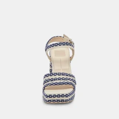 ARNELA HEELS NAVY MULTI WOVEN^Dolce Vita New