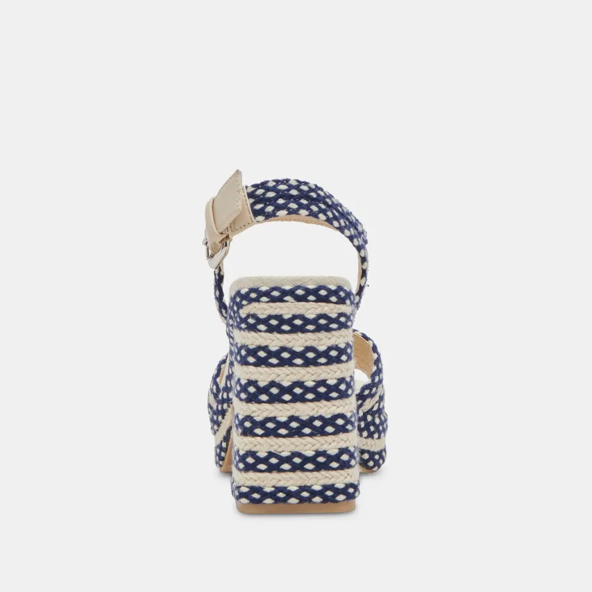 ARNELA HEELS NAVY MULTI WOVEN^Dolce Vita New