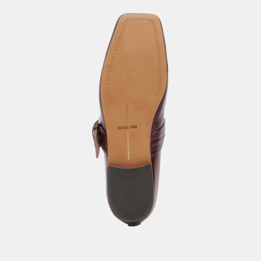 ARORA BALLET FLATS BURGUNDY CRINKLE PATENT^Dolce Vita Online