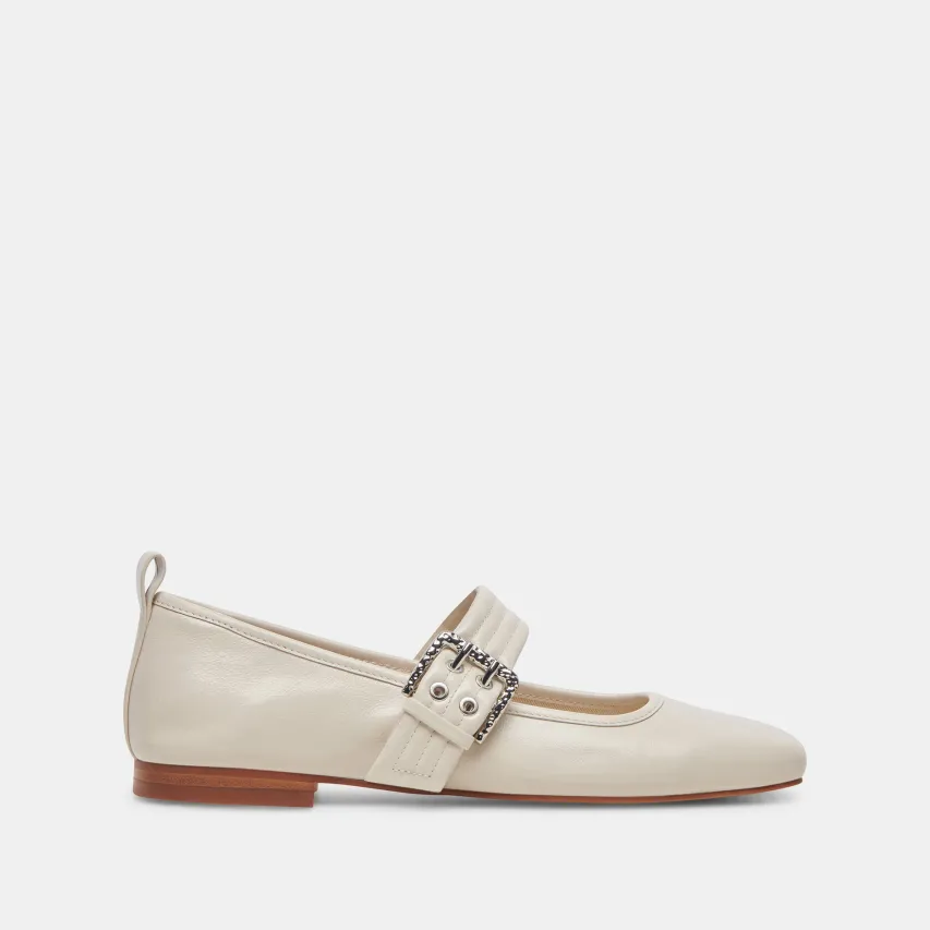 ARORA BALLET FLATS IVORY CRINKLE PATENT^Dolce Vita Clearance