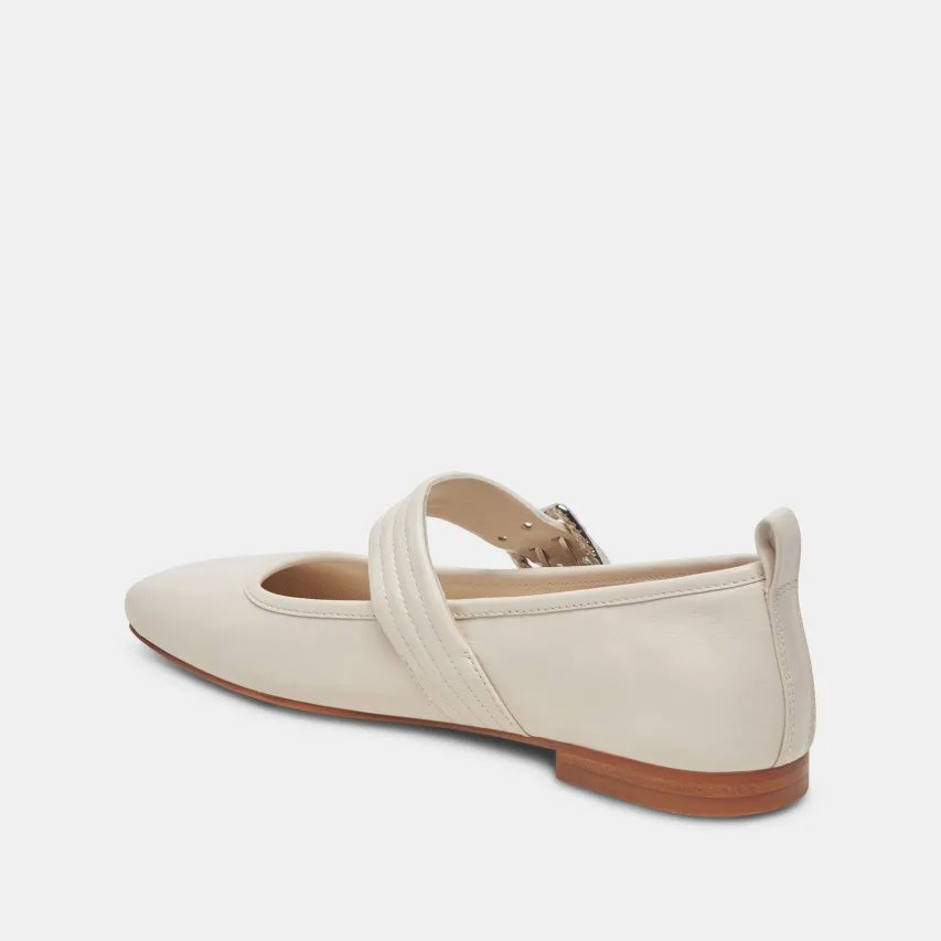 ARORA BALLET FLATS IVORY CRINKLE PATENT^Dolce Vita Clearance