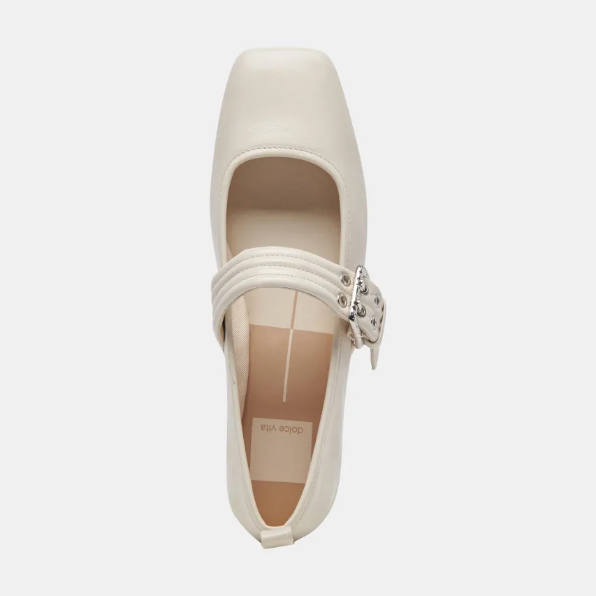 ARORA BALLET FLATS IVORY CRINKLE PATENT^Dolce Vita Clearance
