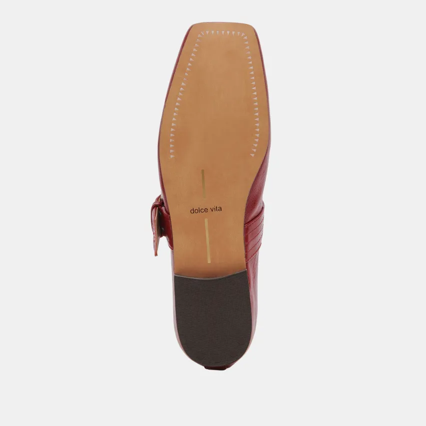 ARORA BALLET FLATS RED CRINKLE PATENT^Dolce Vita New