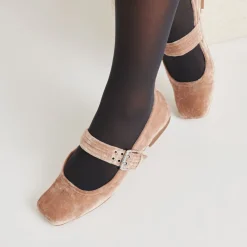 ARORA BALLET FLATS ROSE VELVET^Dolce Vita New