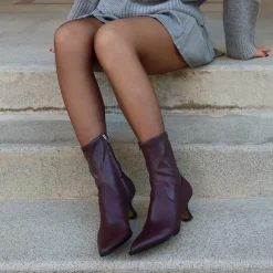 ARYA BOOTS WINE LEATHER^Dolce Vita Hot