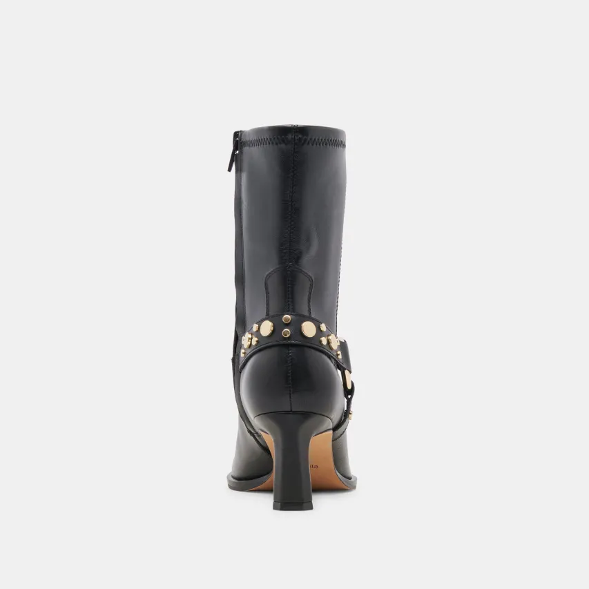 ARYA STUD BOOTS BLACK LEATHER^Dolce Vita Online