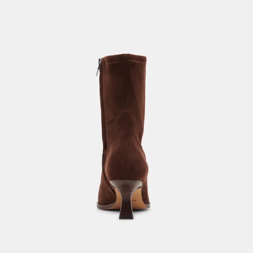 ARYA WIDE CALF BOOTS DK BROWN STELLA SUEDE^Dolce Vita New