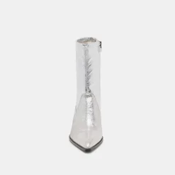ARYA WIDE CALF BOOTS SILVER DISTRESSED LEATHER^Dolce Vita New