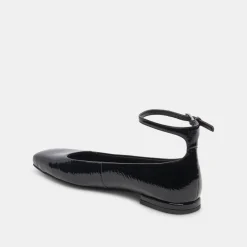 ASHYA BALLET FLATS MIDNIGHT CRINKLE PATENT^Dolce Vita Hot