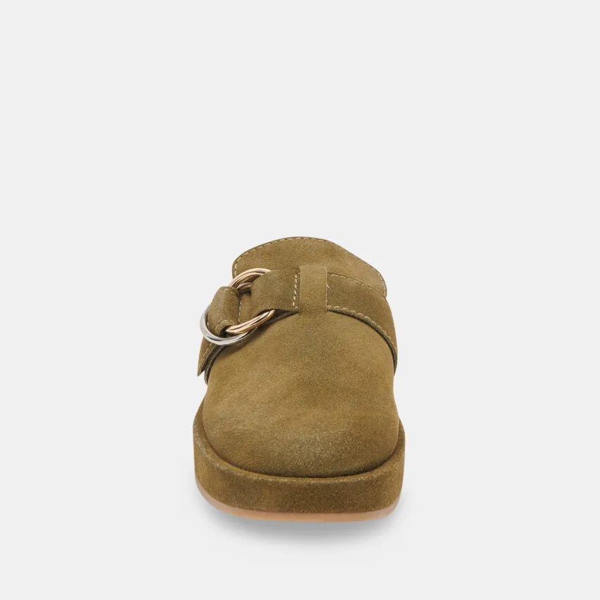 ASTOR PLUSH FLATS OLIVE SUEDE^Dolce Vita Fashion