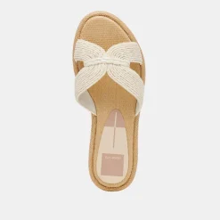 ATOMIC SANDALS WHITE RAFFIA^Dolce Vita New