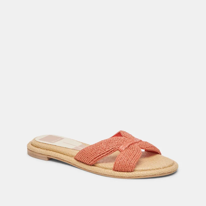 ATOMIC WIDE SANDALS PERSIMMON RAFFIA^Dolce Vita Online