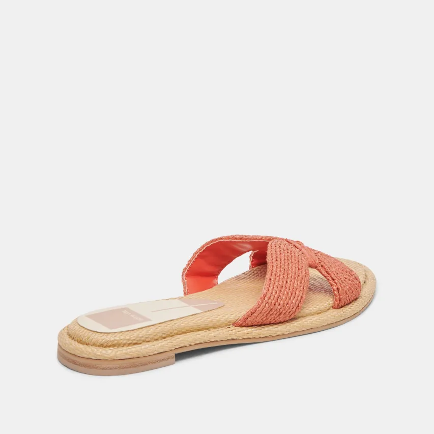 ATOMIC WIDE SANDALS PERSIMMON RAFFIA^Dolce Vita Online