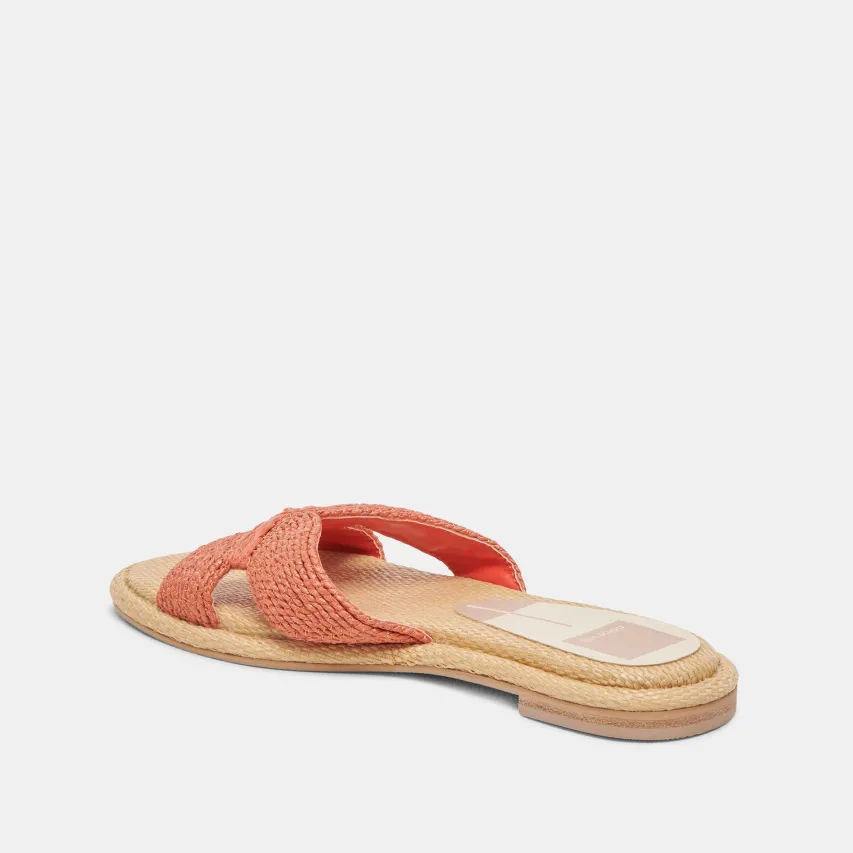 ATOMIC WIDE SANDALS PERSIMMON RAFFIA^Dolce Vita Online