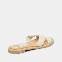 ATOMIC WIDE SANDALS WHITE RAFFIA^Dolce Vita Fashion