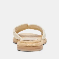 ATOMIC WIDE SANDALS WHITE RAFFIA^Dolce Vita Fashion