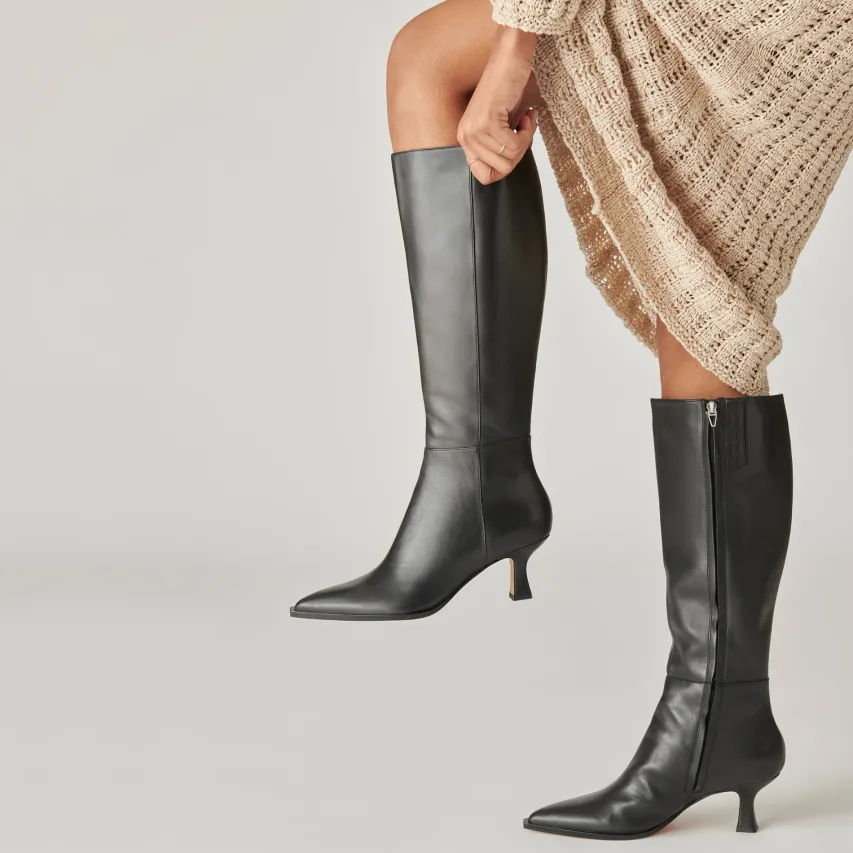 AUGGIE BOOTS BLACK LEATHER^Dolce Vita Best