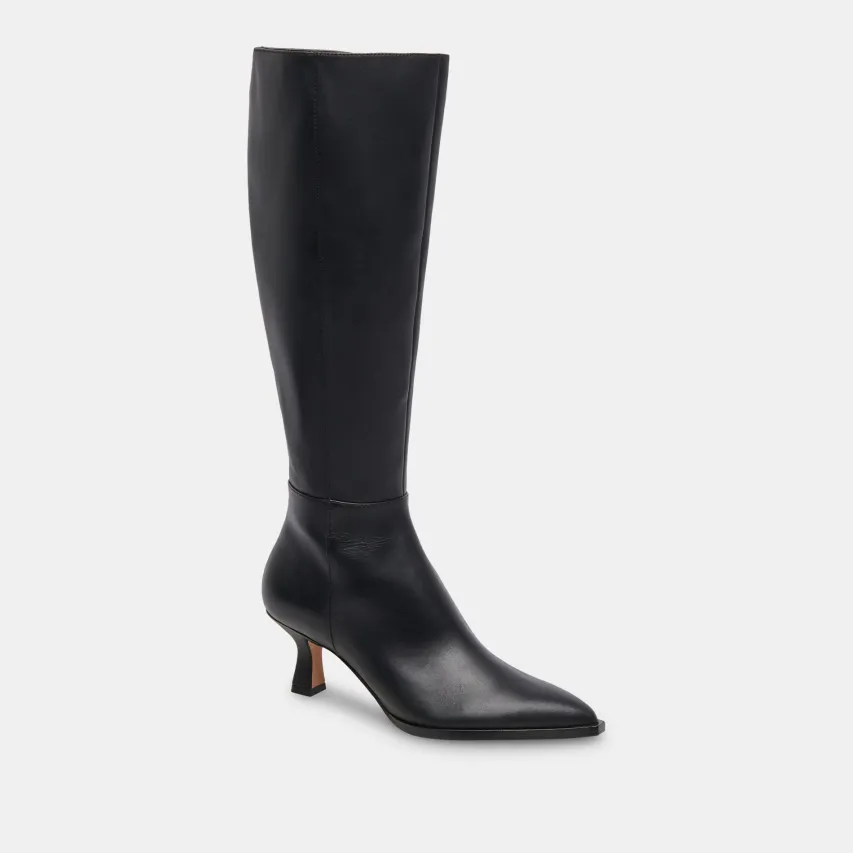 AUGGIE BOOTS BLACK LEATHER^Dolce Vita Best