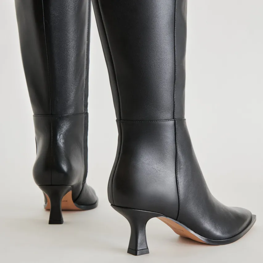 AUGGIE BOOTS BLACK LEATHER^Dolce Vita Best