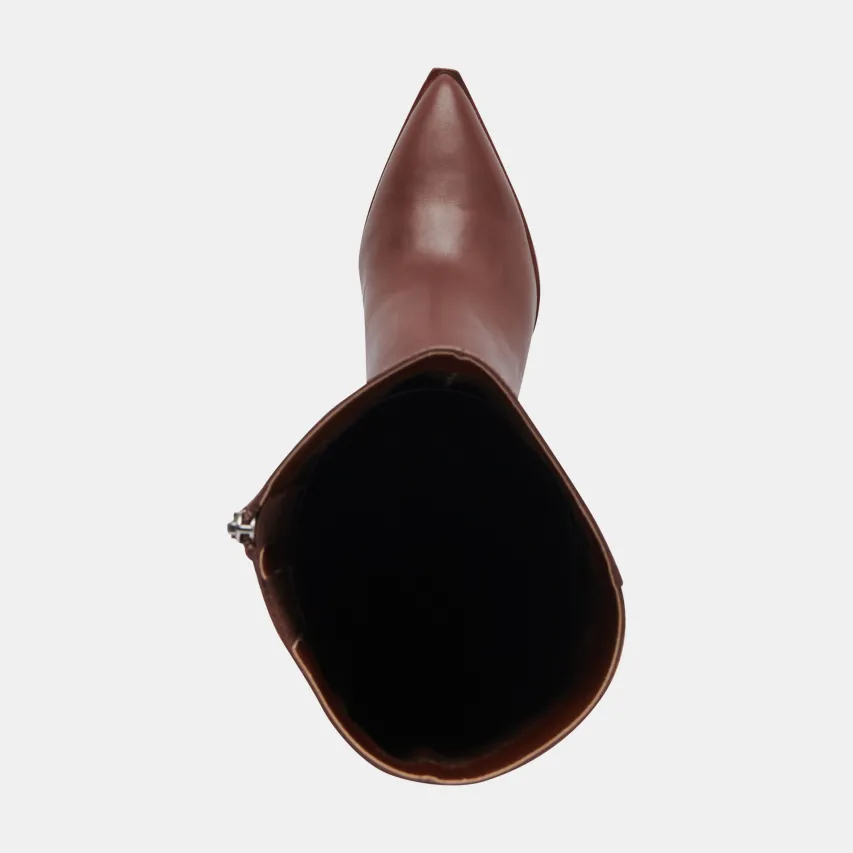 AUGGIE EXTRA WIDE CALF BOOTS CHOCOLATE LEATHER^Dolce Vita Outlet