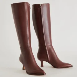 AUGGIE EXTRA WIDE CALF BOOTS CHOCOLATE LEATHER^Dolce Vita Outlet