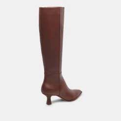 AUGGIE EXTRA WIDE CALF BOOTS CHOCOLATE LEATHER^Dolce Vita Outlet