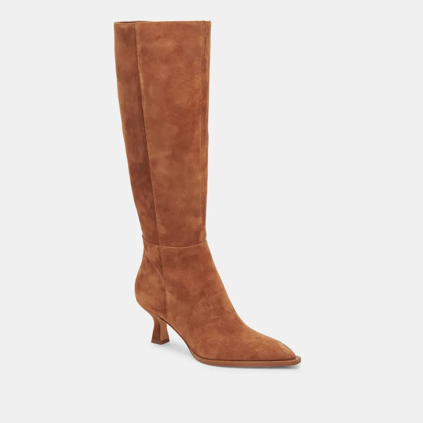AUGGIE WIDE CALF BOOTS BROWN SUEDE^Dolce Vita Clearance