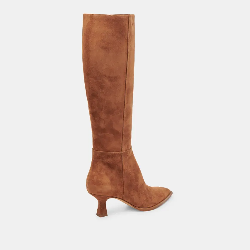 AUGGIE WIDE CALF BOOTS BROWN SUEDE^Dolce Vita Clearance