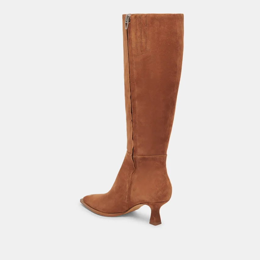 AUGGIE WIDE CALF BOOTS BROWN SUEDE^Dolce Vita Clearance