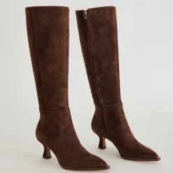 AUGGIE WIDE CALF BOOTS DK BROWN SUEDE^Dolce Vita Sale