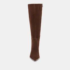 AUGGIE WIDE CALF BOOTS DK BROWN SUEDE^Dolce Vita Sale