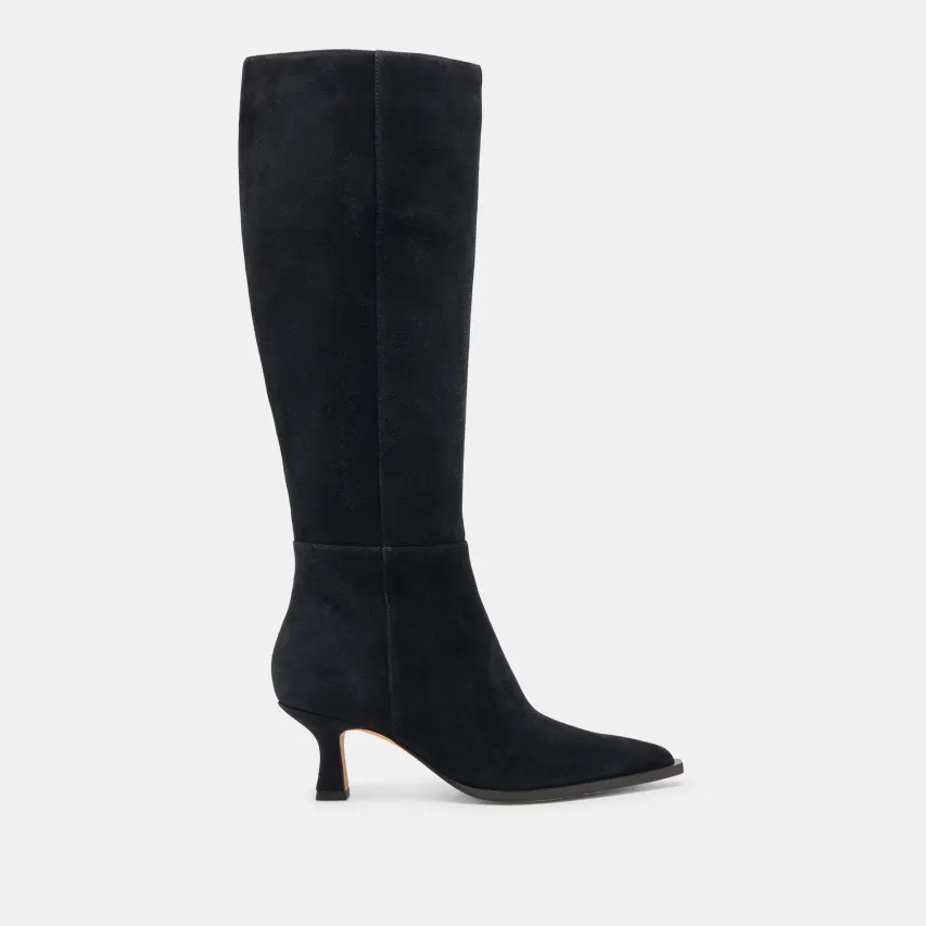 AUGGIE WIDE CALF BOOTS ONYX SUEDE^Dolce Vita Discount