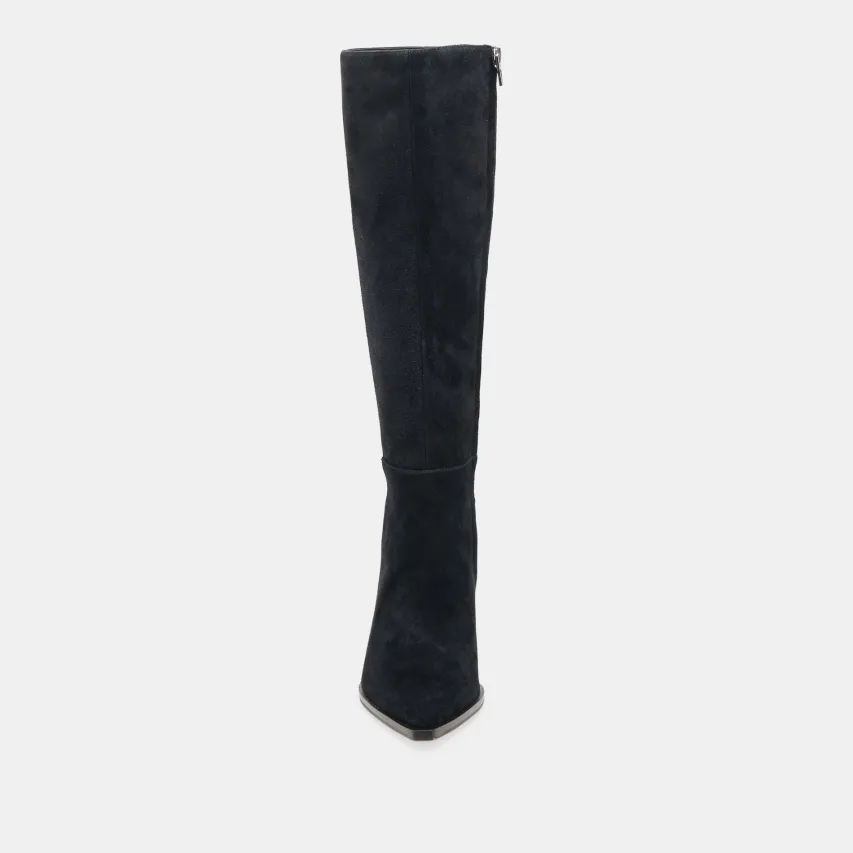 AUGGIE WIDE CALF BOOTS ONYX SUEDE^Dolce Vita Discount