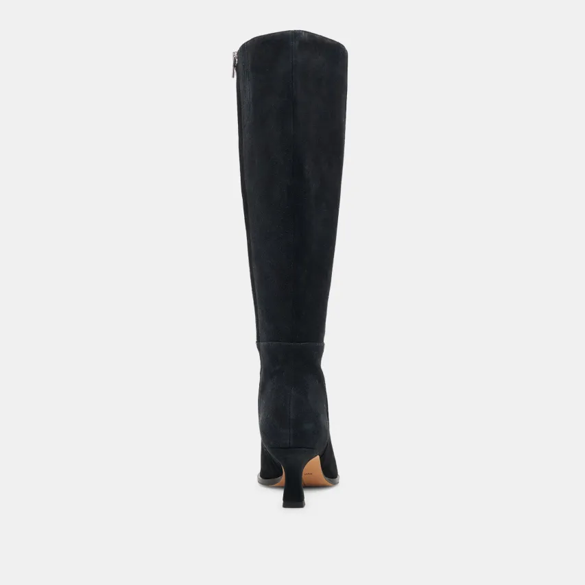AUGGIE WIDE CALF BOOTS ONYX SUEDE^Dolce Vita Discount