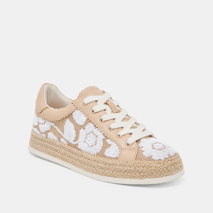 AZALIA SNEAKERS NATURAL MULTI FLORAL SEQUIN^Dolce Vita Best