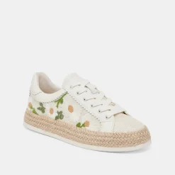 AZALIA SNEAKERS WHITE FLORAL RAFFIA^Dolce Vita Discount