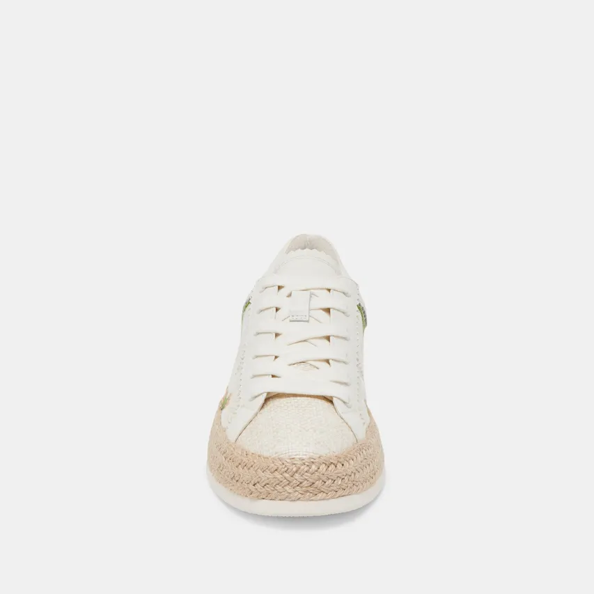 AZALIA SNEAKERS WHITE FLORAL RAFFIA^Dolce Vita Discount
