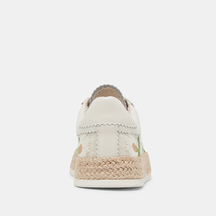 AZALIA SNEAKERS WHITE FLORAL RAFFIA^Dolce Vita Discount