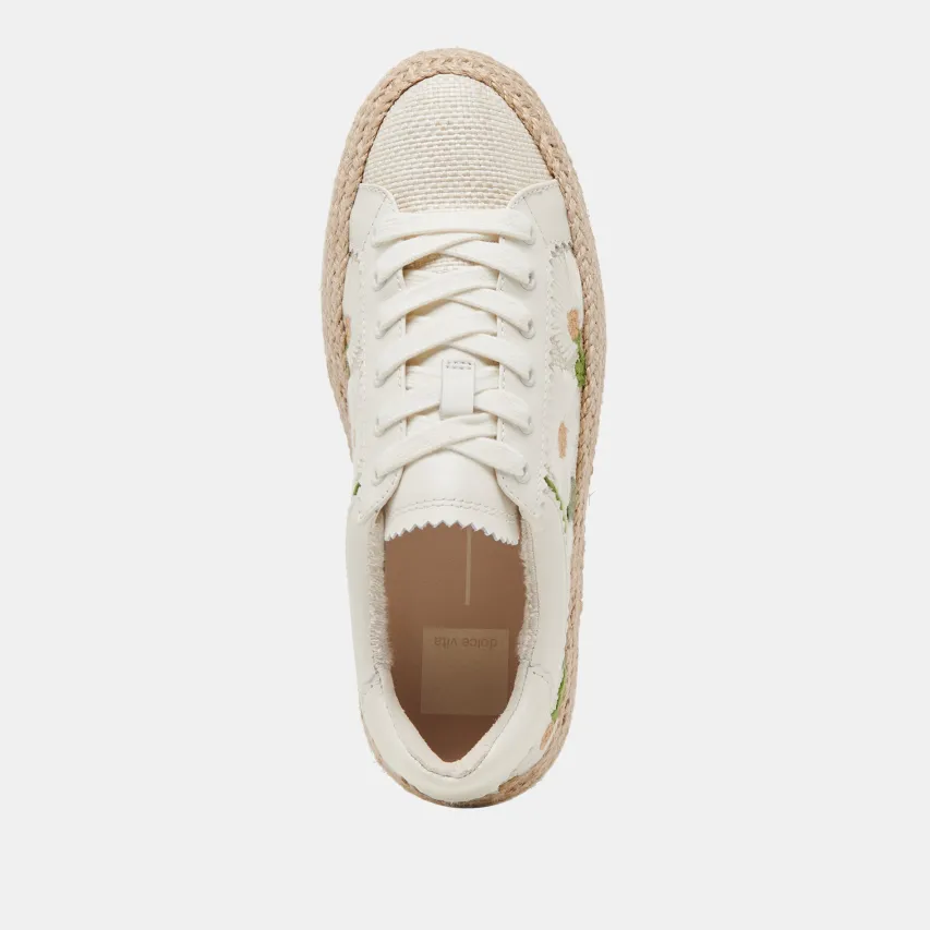 AZALIA SNEAKERS WHITE FLORAL RAFFIA^Dolce Vita Discount