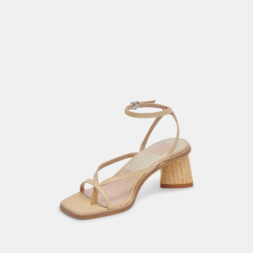 BANITA WIDE SANDALS LT NATURAL RAFFIA^Dolce Vita Clearance