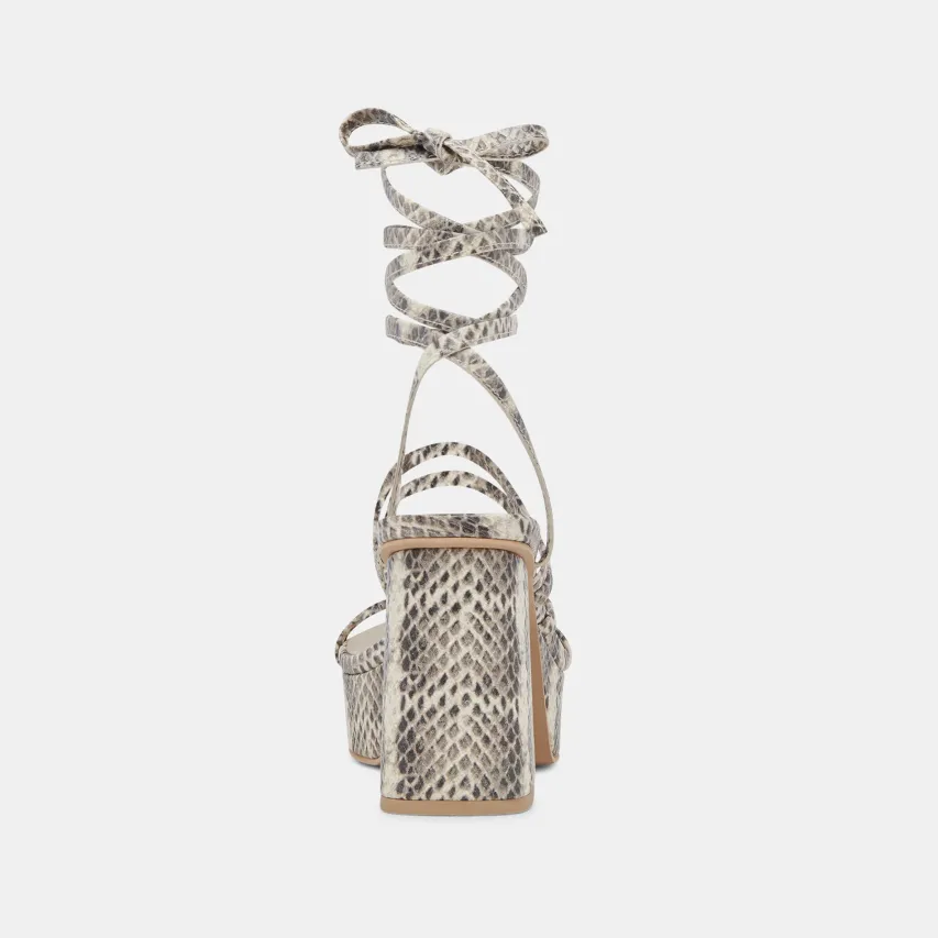 BARBS HEELS GREY WHITE EMBOSSED STELLA^Dolce Vita Online