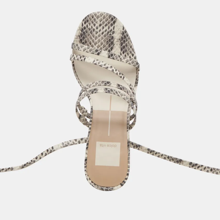 BARBS HEELS GREY WHITE EMBOSSED STELLA^Dolce Vita Online
