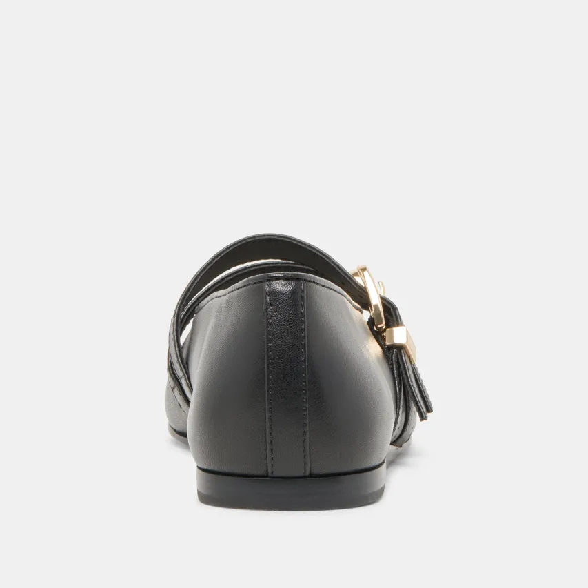 BAYLEE BALLET FLATS BLACK LEATHER^Dolce Vita Hot