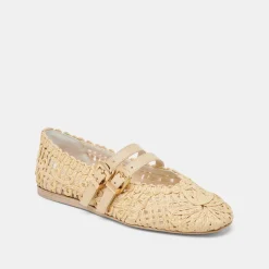 BAYLEE SUNFLOWER BALLET FLATS LT NATURAL MACRAME^Dolce Vita Hot