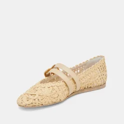 BAYLEE SUNFLOWER BALLET FLATS LT NATURAL MACRAME^Dolce Vita Hot