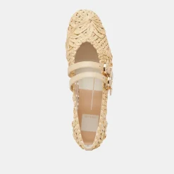 BAYLEE SUNFLOWER BALLET FLATS LT NATURAL MACRAME^Dolce Vita Hot