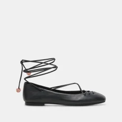 BEATE BALLET FLATS BLACK LEATHER^Dolce Vita Hot
