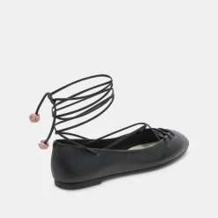 BEATE BALLET FLATS BLACK LEATHER^Dolce Vita Hot
