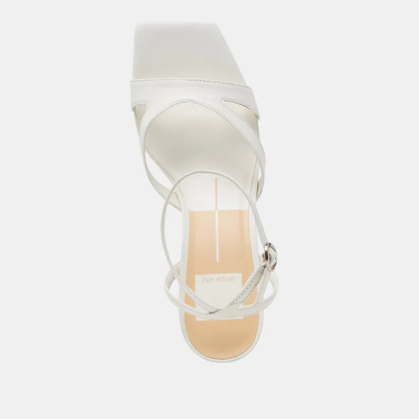 BECKI HEELS TRUE WHITE LEATHER^Dolce Vita Fashion