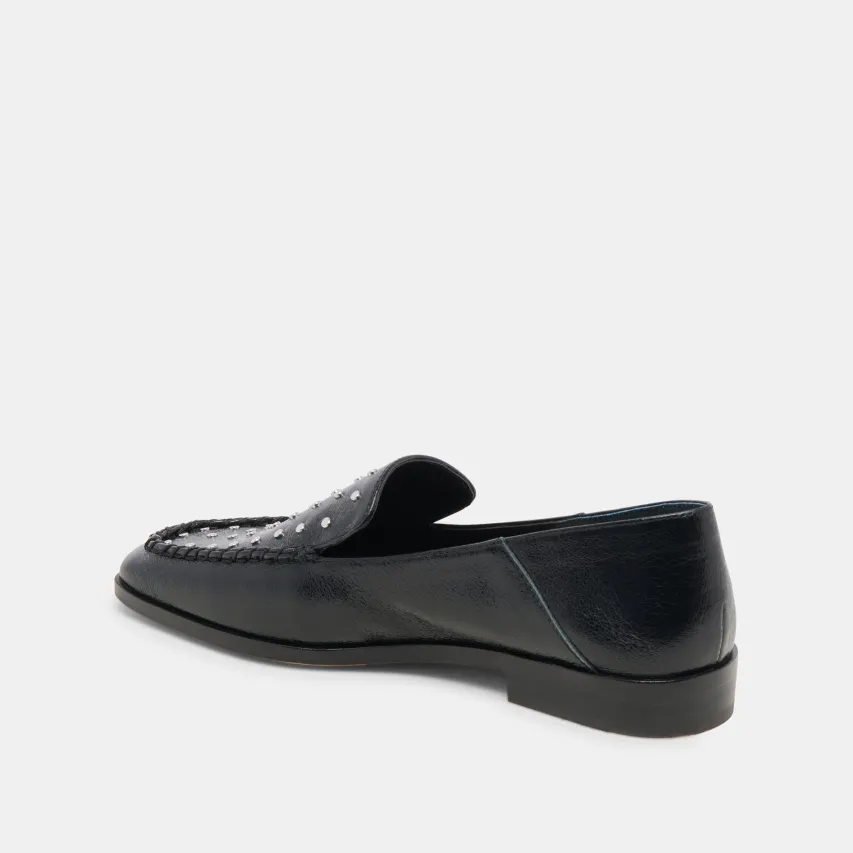BENY FLATS BLACK STUDDED LEATHER^Dolce Vita Best